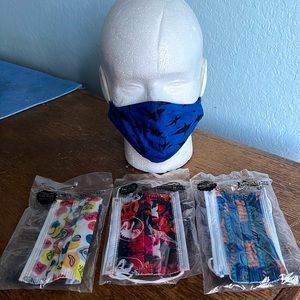 Package of 4 Kids Size Masks 😷 1- Reusable (Never Used) 3- Disposable